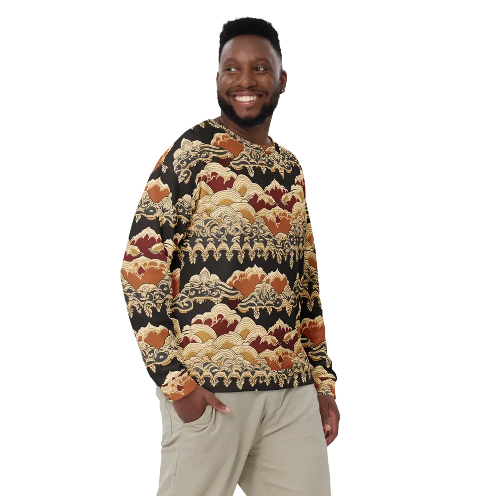 Baroque Tidal Lace on Sweatshirt — Front