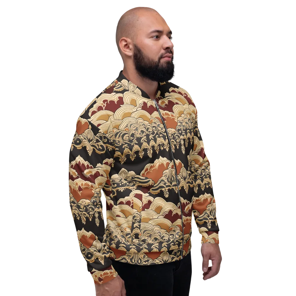 Baroque Tidal Lace on Bomber Jacket — Right
