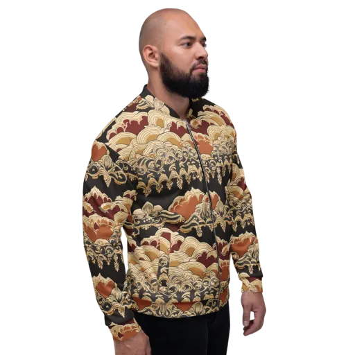 Baroque Tidal Lace on a Bomber Jacket
