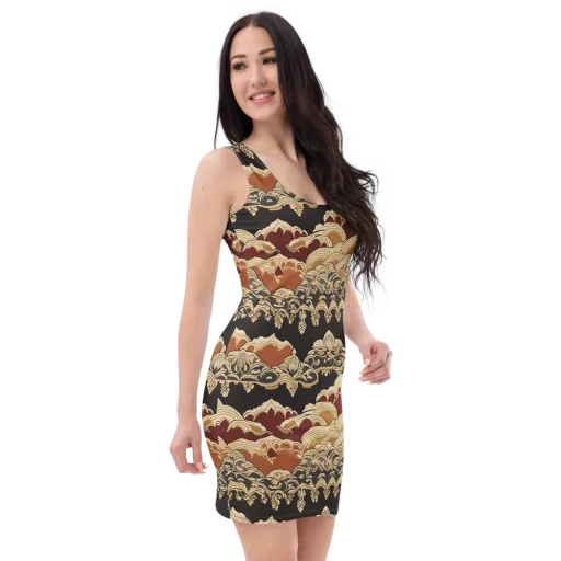 Baroque Tidal Lace on a Bodycon Dress