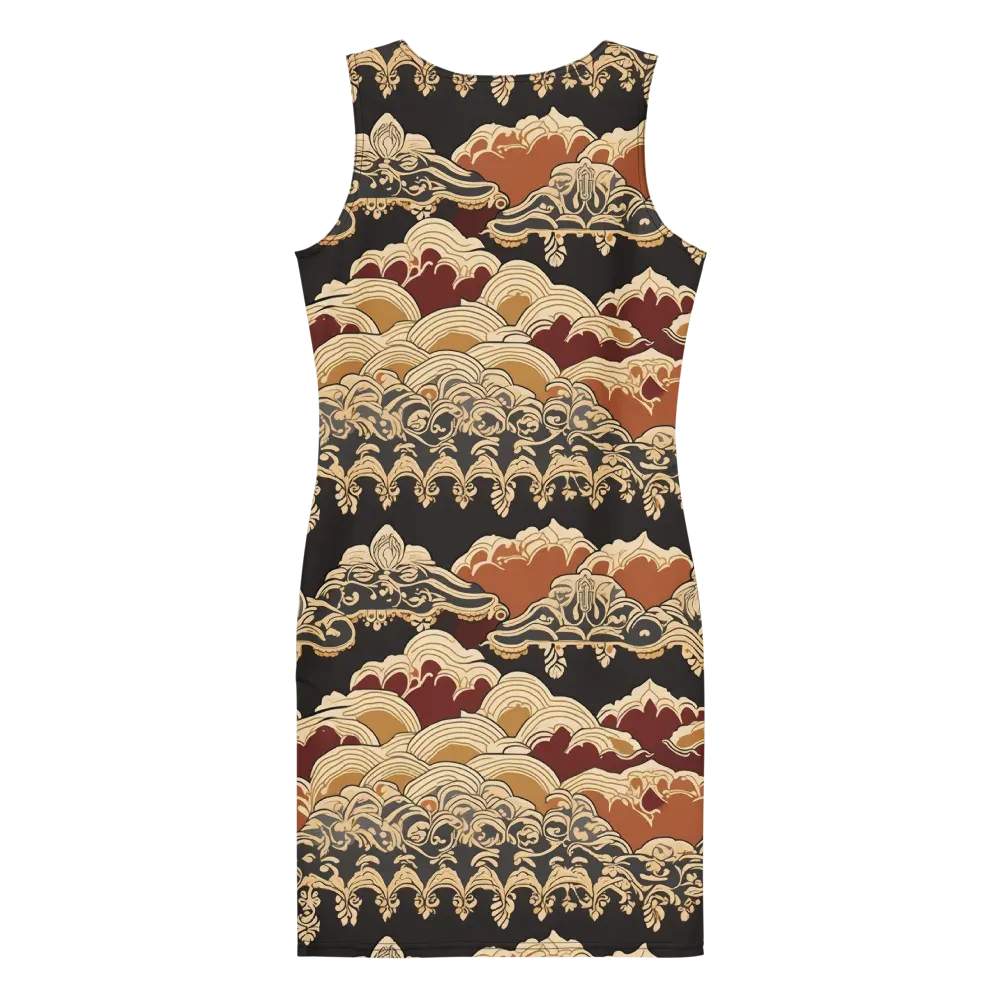 Baroque Tidal Lace on Bodycon Dress — Back