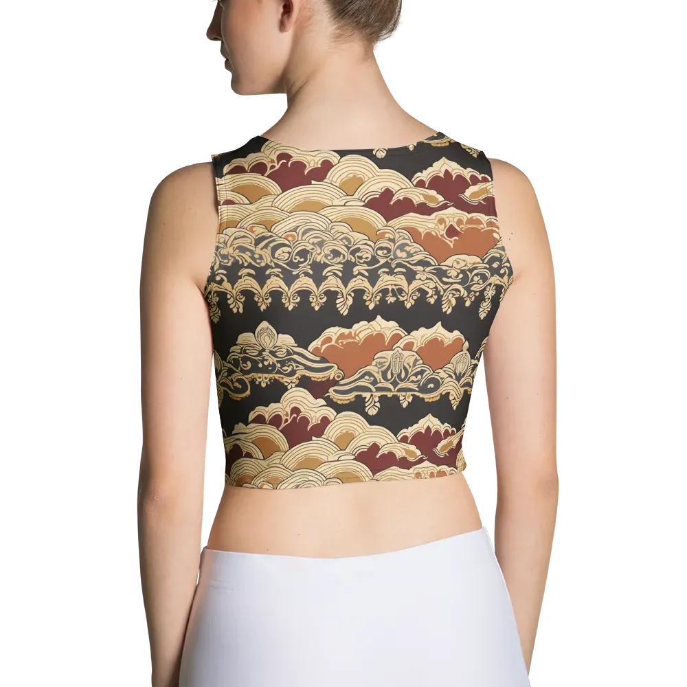 Baroque Tidal Lace on Crop Top — Back
