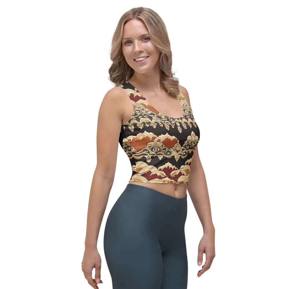 Baroque Tidal Lace on Crop Top — Right Front