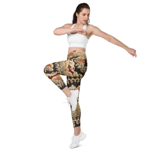 Baroque Tidal Lace on a Leggings with Pockets