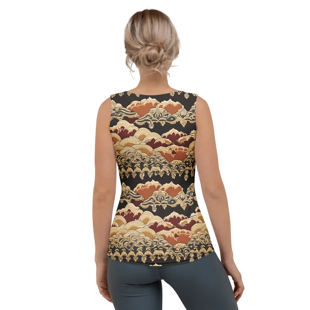 Baroque Tidal Lace on Women's Tank Top — Back