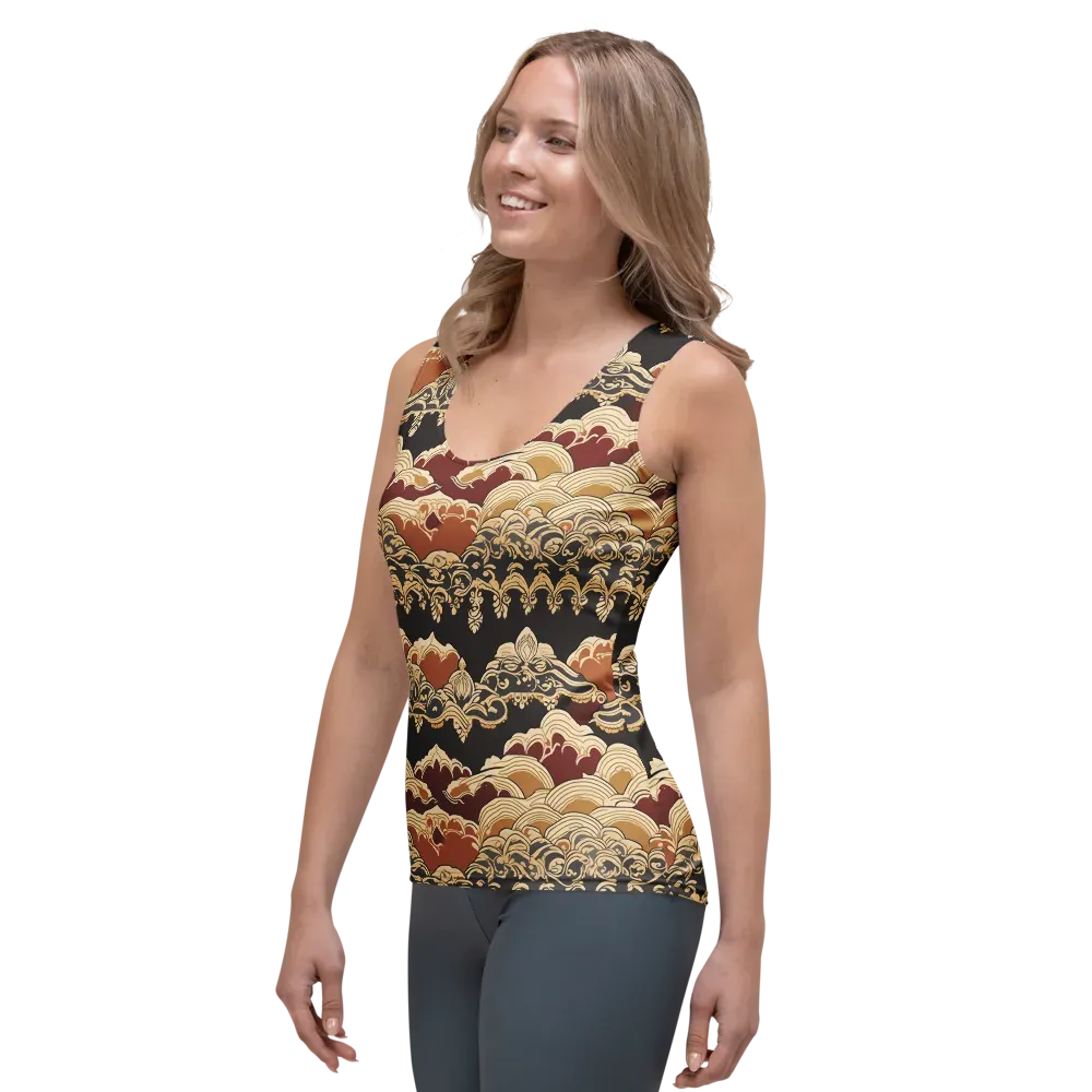 Baroque Tidal Lace on Women's Tank Top — Left Front
