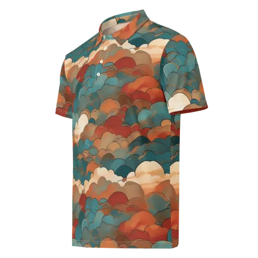 Coppercloud Atlas on a Men's Slim Fit Polo Shirt