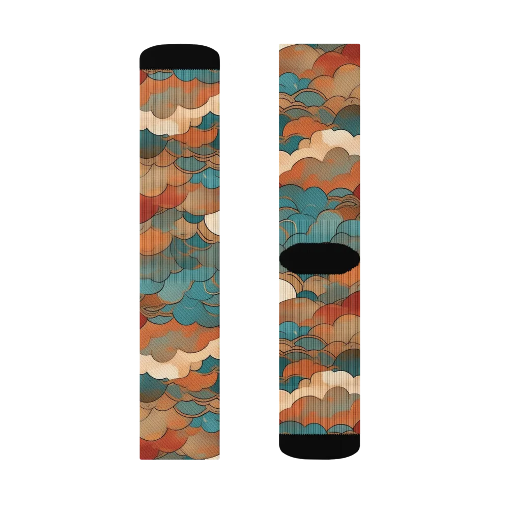 Coppercloud Atlas on Socks — Left Sock