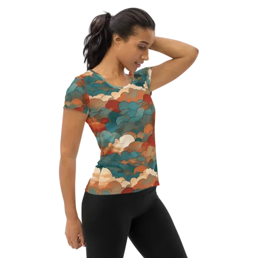 Coppercloud Atlas on a Women's Athletic T-Shirt