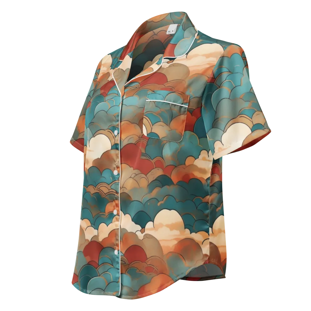 Coppercloud Atlas on Women's Short Sleeve Pajama Top — Left Front