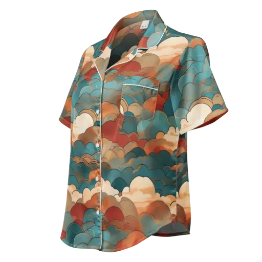 Coppercloud Atlas on a Women's Short Sleeve Pajama Top