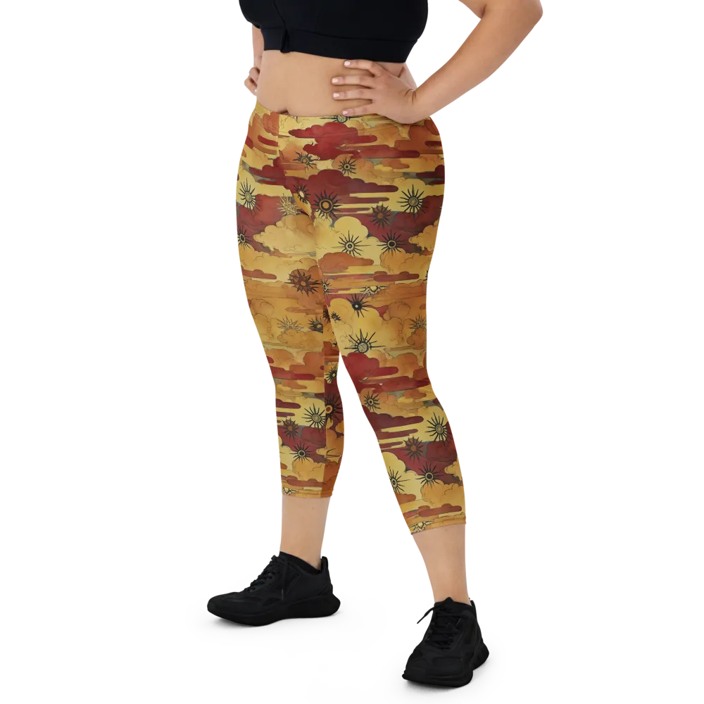 Solar Cloud Atlas on Capri Leggings — Front