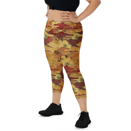 Solar Cloud Atlas on a Capri Leggings