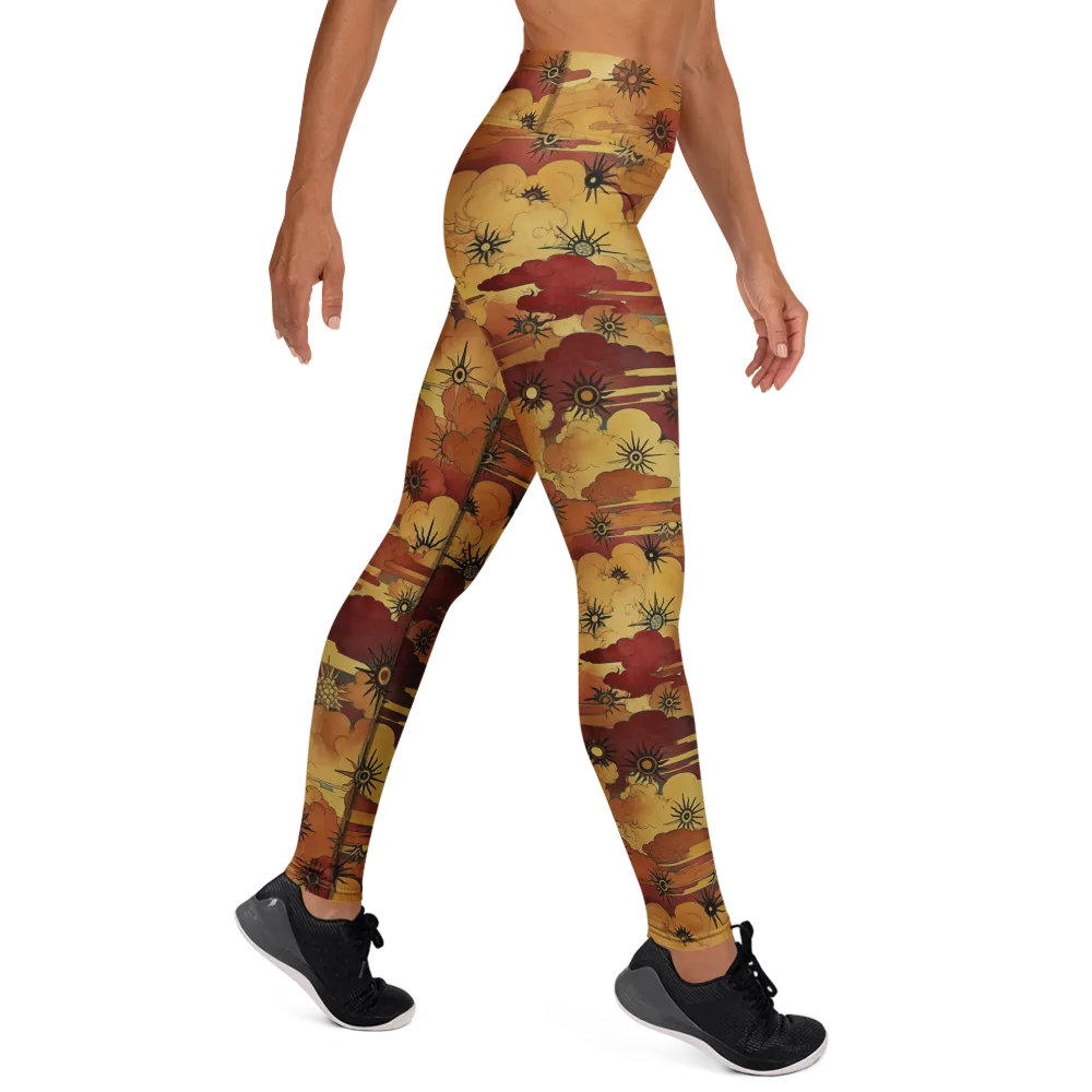 Solar Cloud Atlas on Yoga Leggings — Right