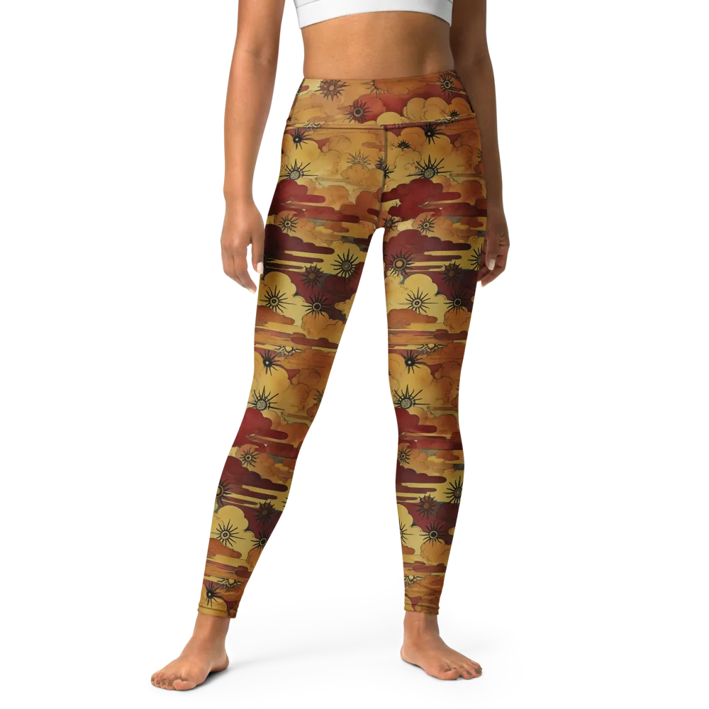 Solar Cloud Atlas on Yoga Leggings — Front