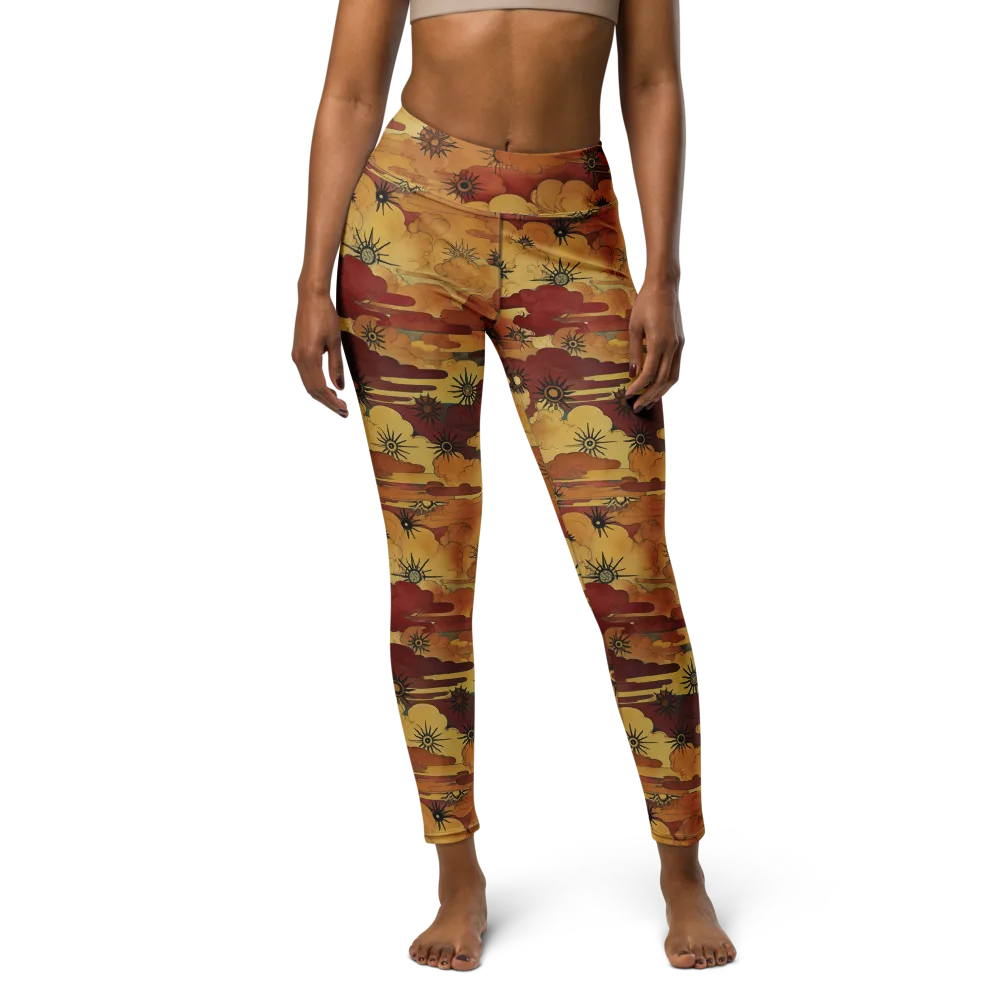 Solar Cloud Atlas on Yoga Leggings — Front