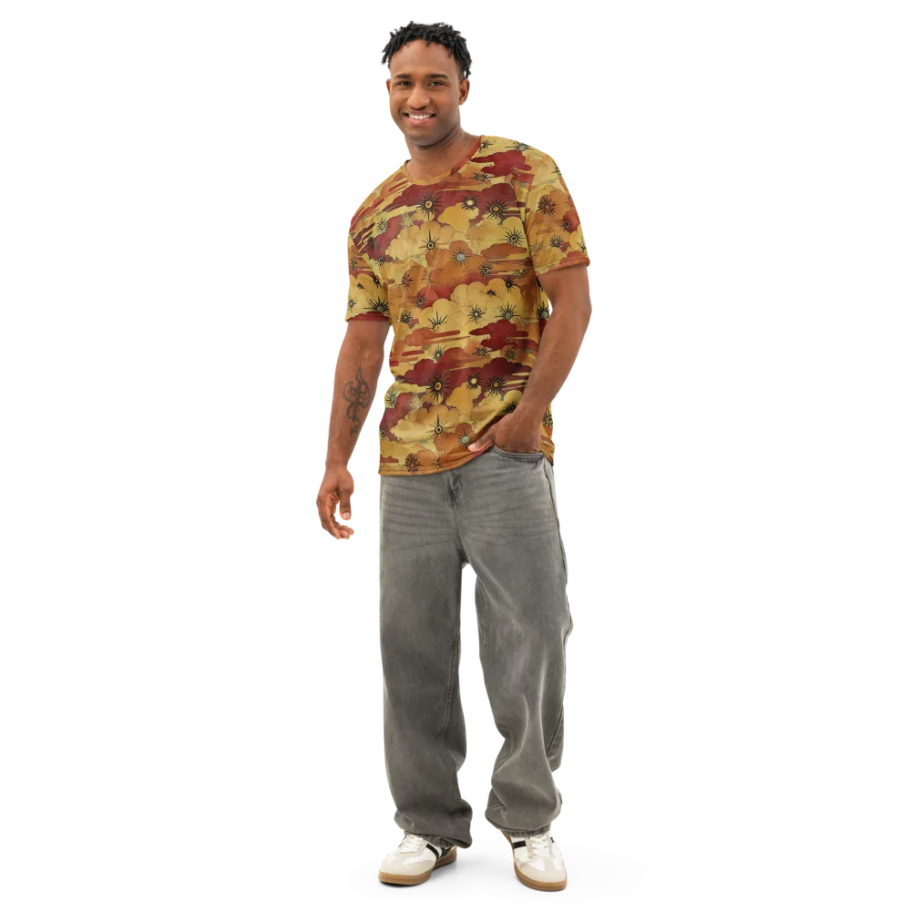 Solar Cloud Atlas on Men's Cotton Crew Neck T-Shirt — Front