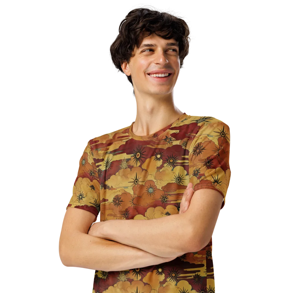 Solar Cloud Atlas on Men's Crew Neck T-Shirt — Left Front