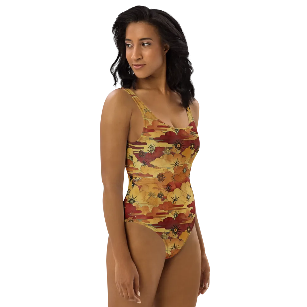 Solar Cloud Atlas on One-Piece Swimsuit — Right