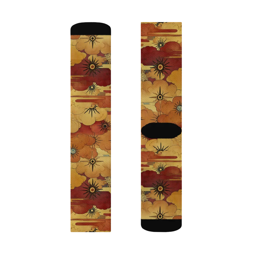 Solar Cloud Atlas on Socks — Left Sock