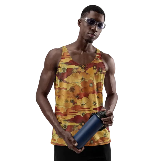 Solar Cloud Atlas on a Men's Tank Top