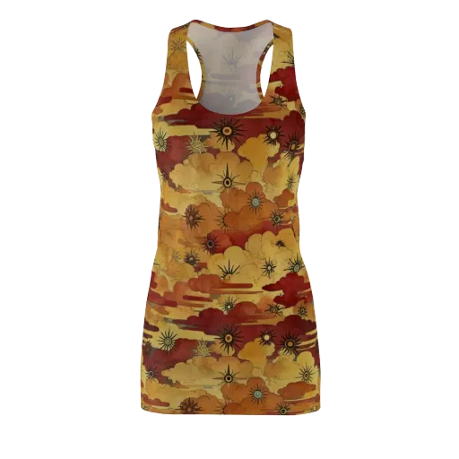 Solar Cloud Atlas on a Racerback Dress