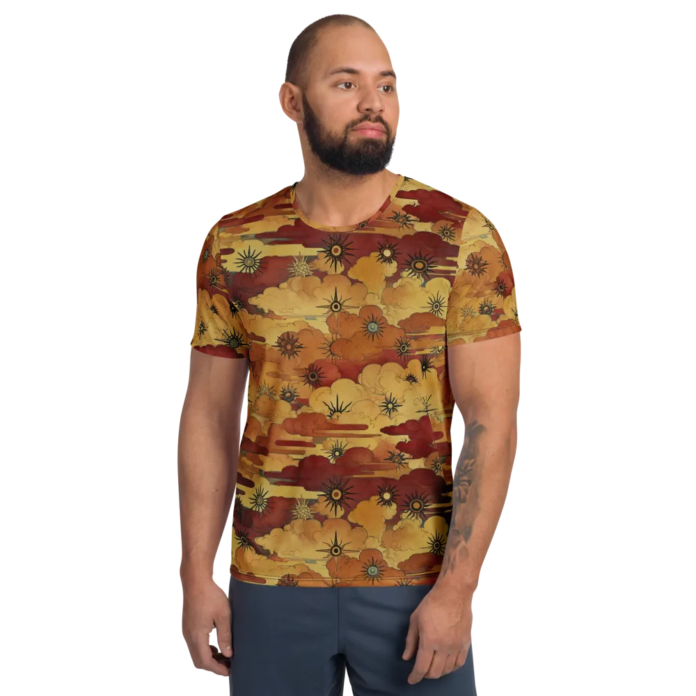 Solar Cloud Atlas on Men's Athletic T-Shirt — Front