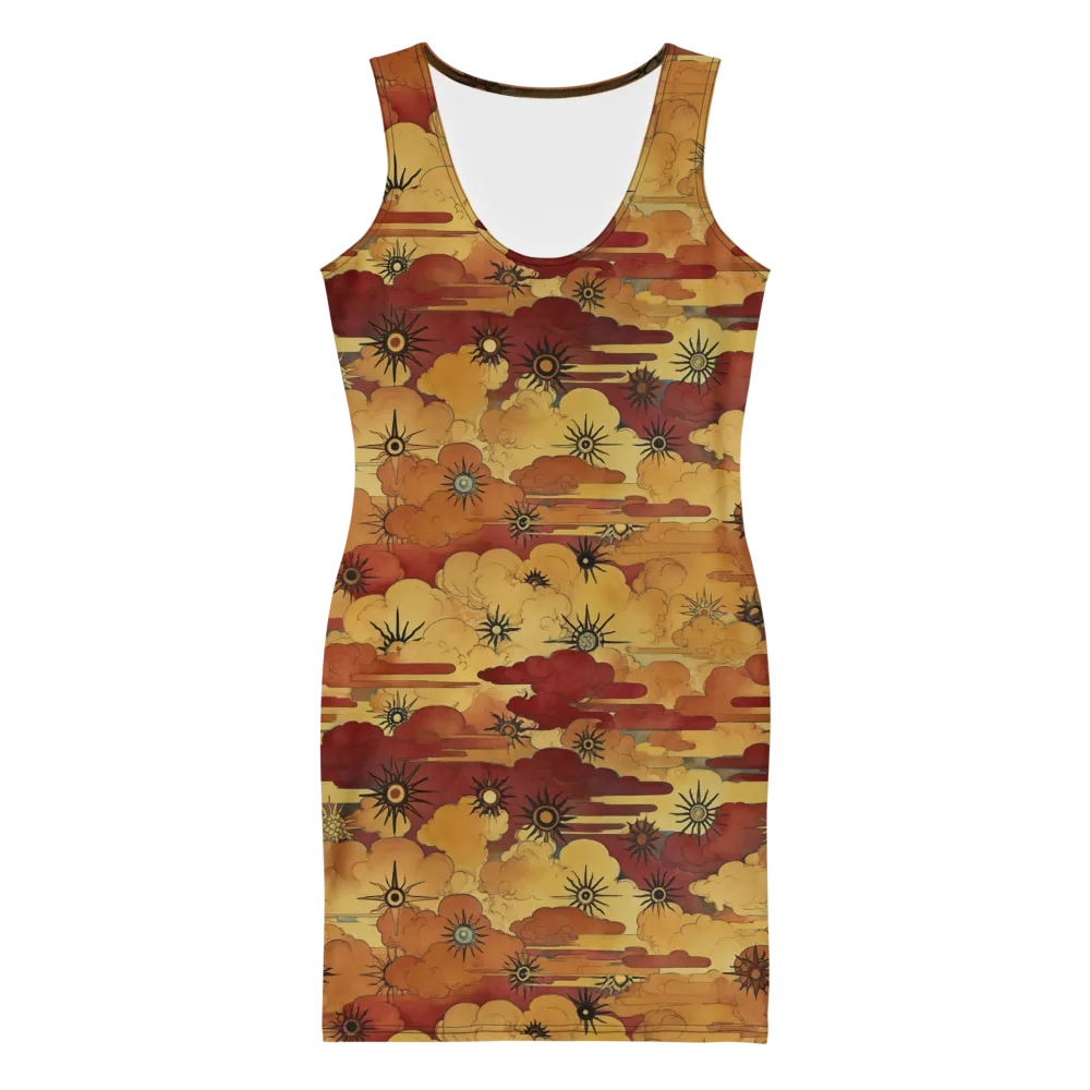 Solar Cloud Atlas on Bodycon Dress — Front