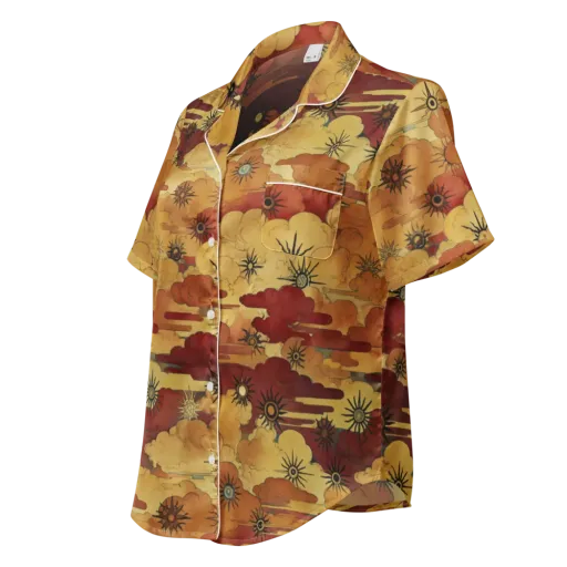 Solar Cloud Atlas on a Women's Short Sleeve Pajama Top