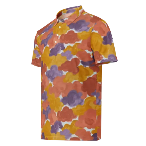 Melted Marigold on a Men's Slim Fit Polo Shirt