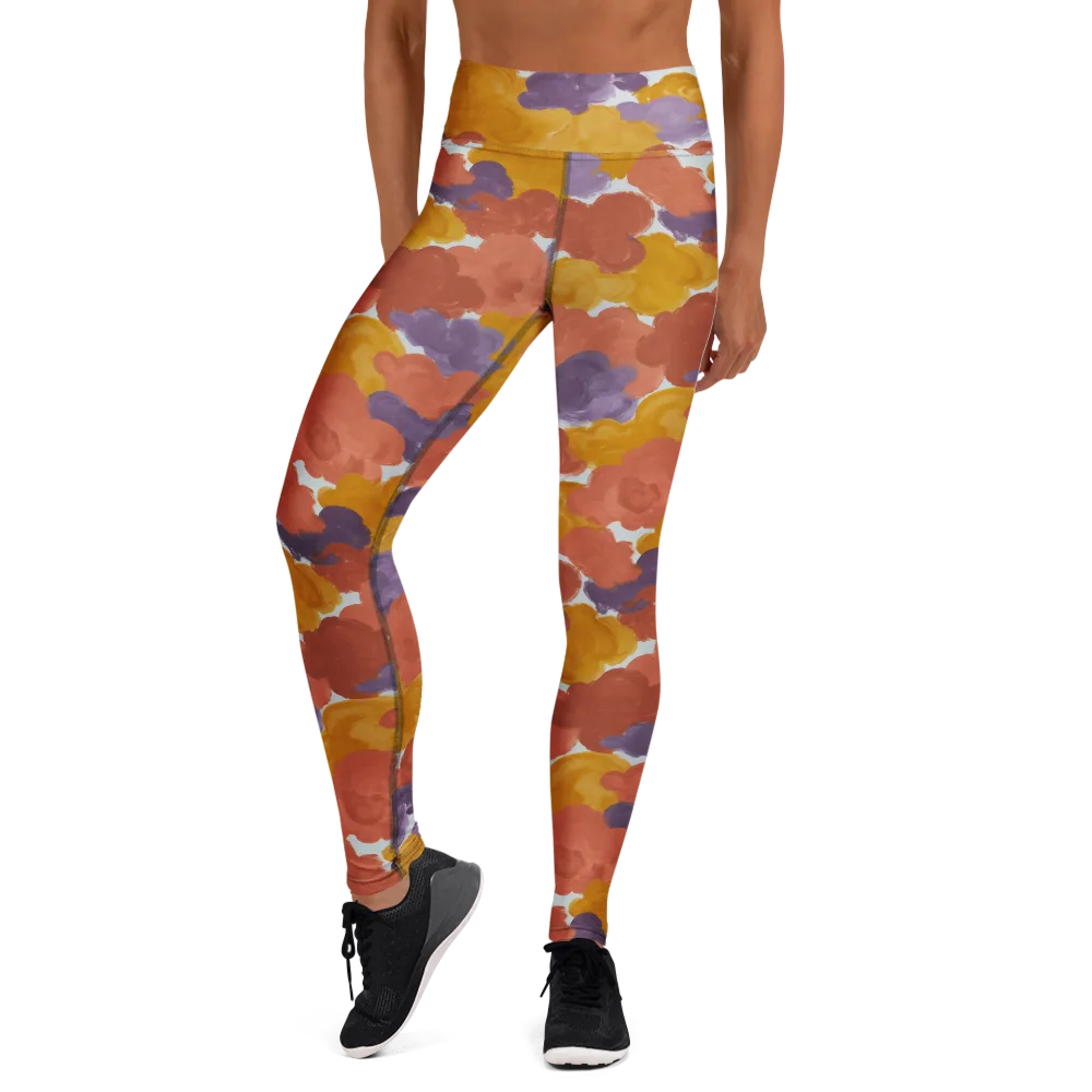 Melted Marigold on Yoga Leggings — Front