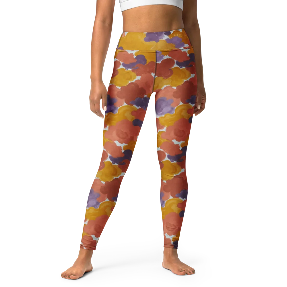 Melted Marigold on Yoga Leggings — Front