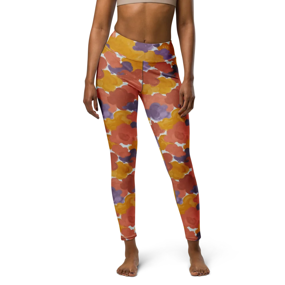 Melted Marigold on Yoga Leggings — Front