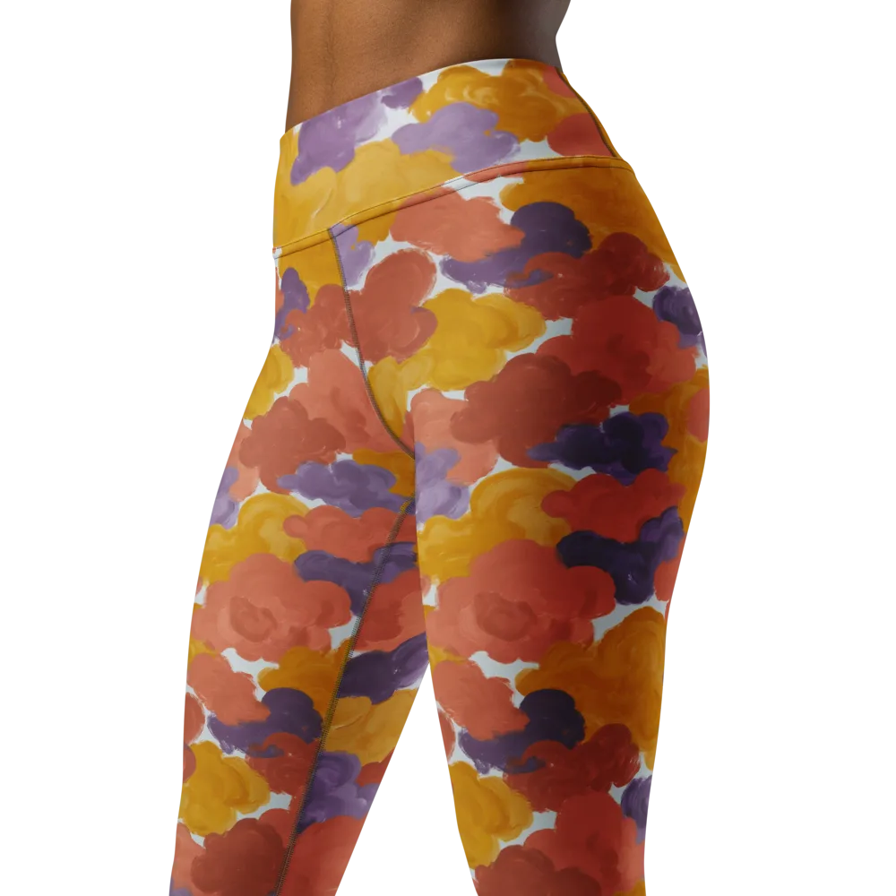 Melted Marigold on Yoga Leggings — Left Front