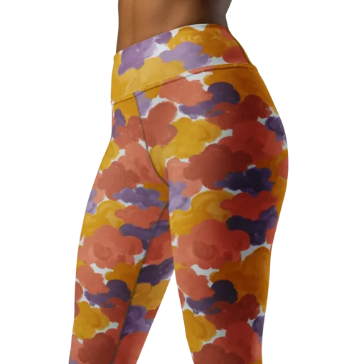 Melted Marigold on a Yoga Leggings