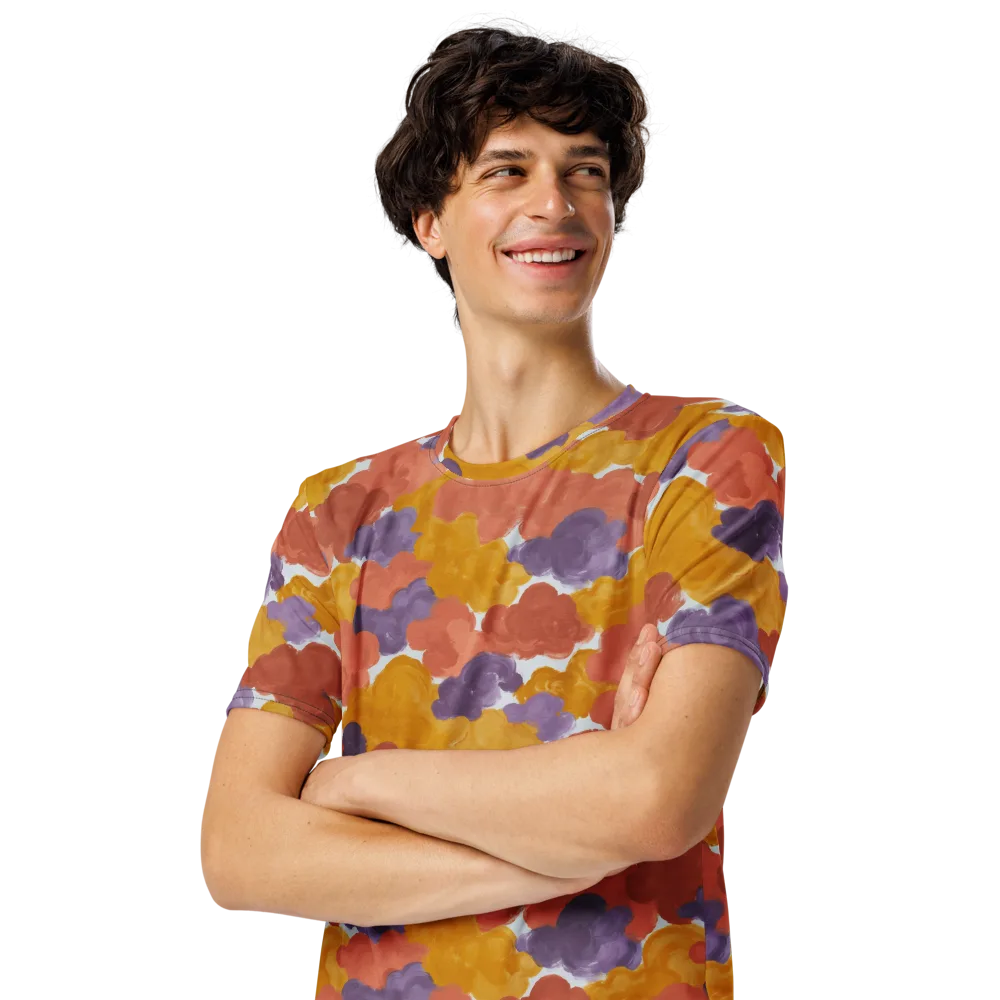 Melted Marigold on Men's Crew Neck T-Shirt — Left Front