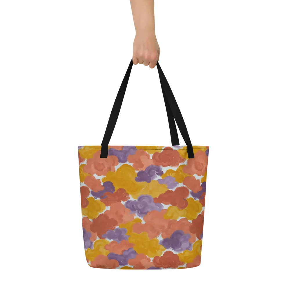 Melted Marigold on Large Tote Bag W/ Pocket — Front