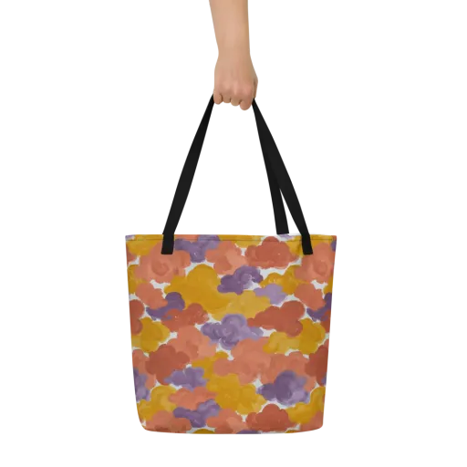 Melted Marigold on a Large Tote Bag W/ Pocket