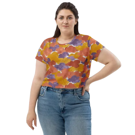 Melted Marigold on a Crop Tee