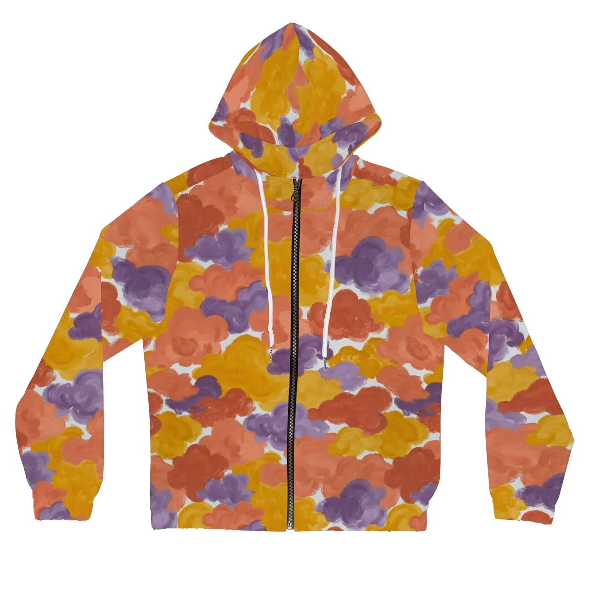 Melted Marigold on Women's Full-Zip Hoodie — Front