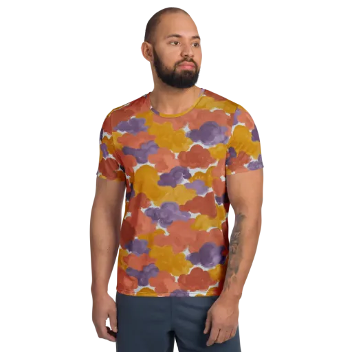 Melted Marigold on a Men's Athletic T-Shirt