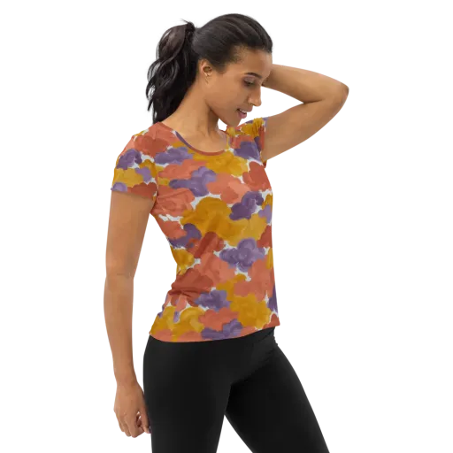 Melted Marigold on a Women's Athletic T-Shirt