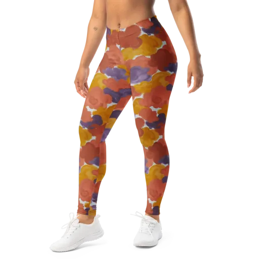 Melted Marigold on a Leggings