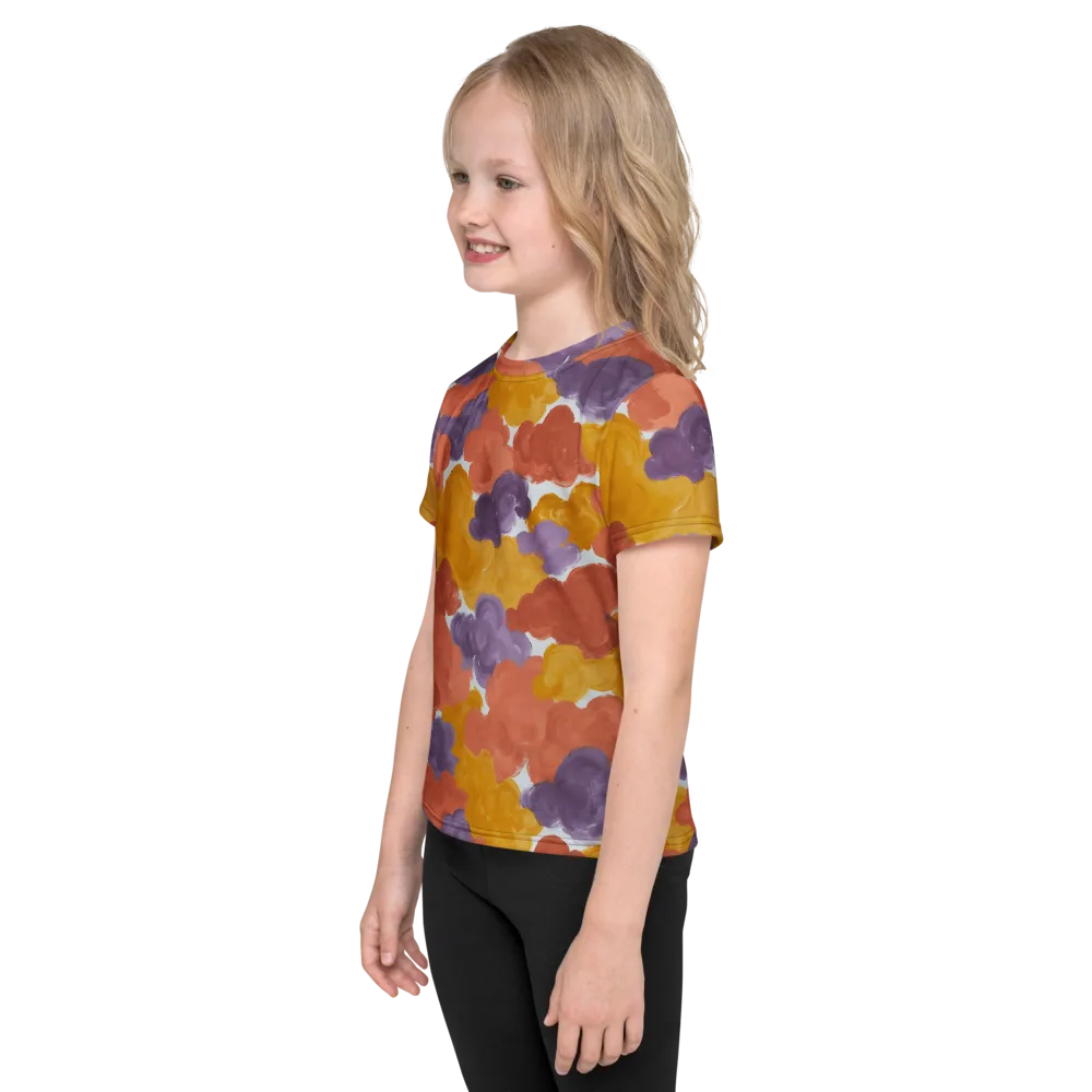 Melted Marigold on Kids Crew Neck T-Shirt — Left