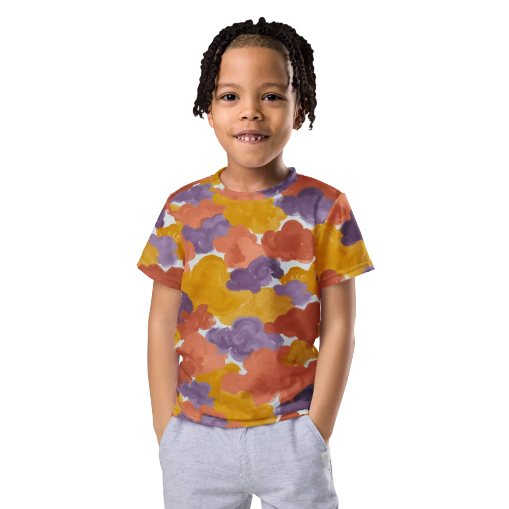 Melted Marigold on Kids Crew Neck T-Shirt — Front