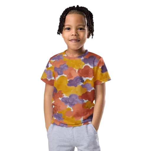 Melted Marigold on a Kids Crew Neck T-Shirt