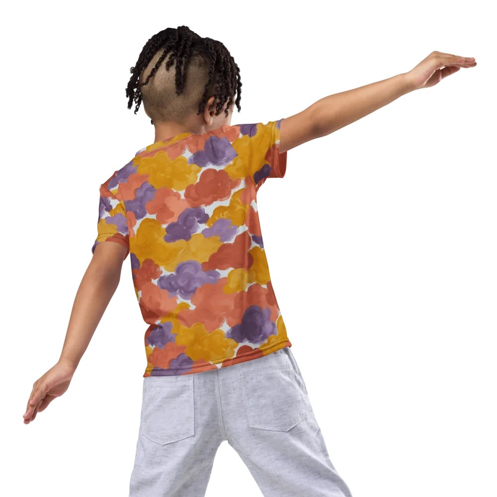 Melted Marigold on Kids Crew Neck T-Shirt — Back