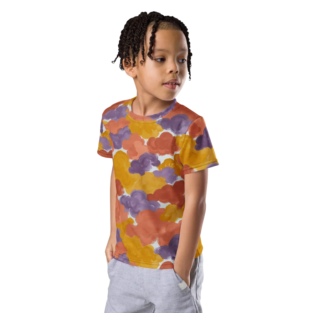 Melted Marigold on Kids Crew Neck T-Shirt — Left Front