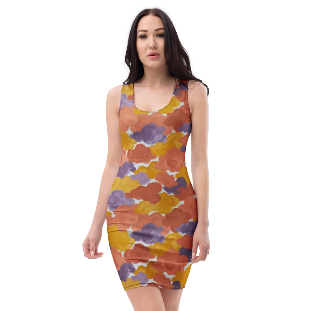 Melted Marigold on Bodycon Dress — Front