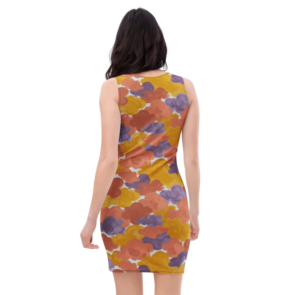 Melted Marigold on Bodycon Dress — Back